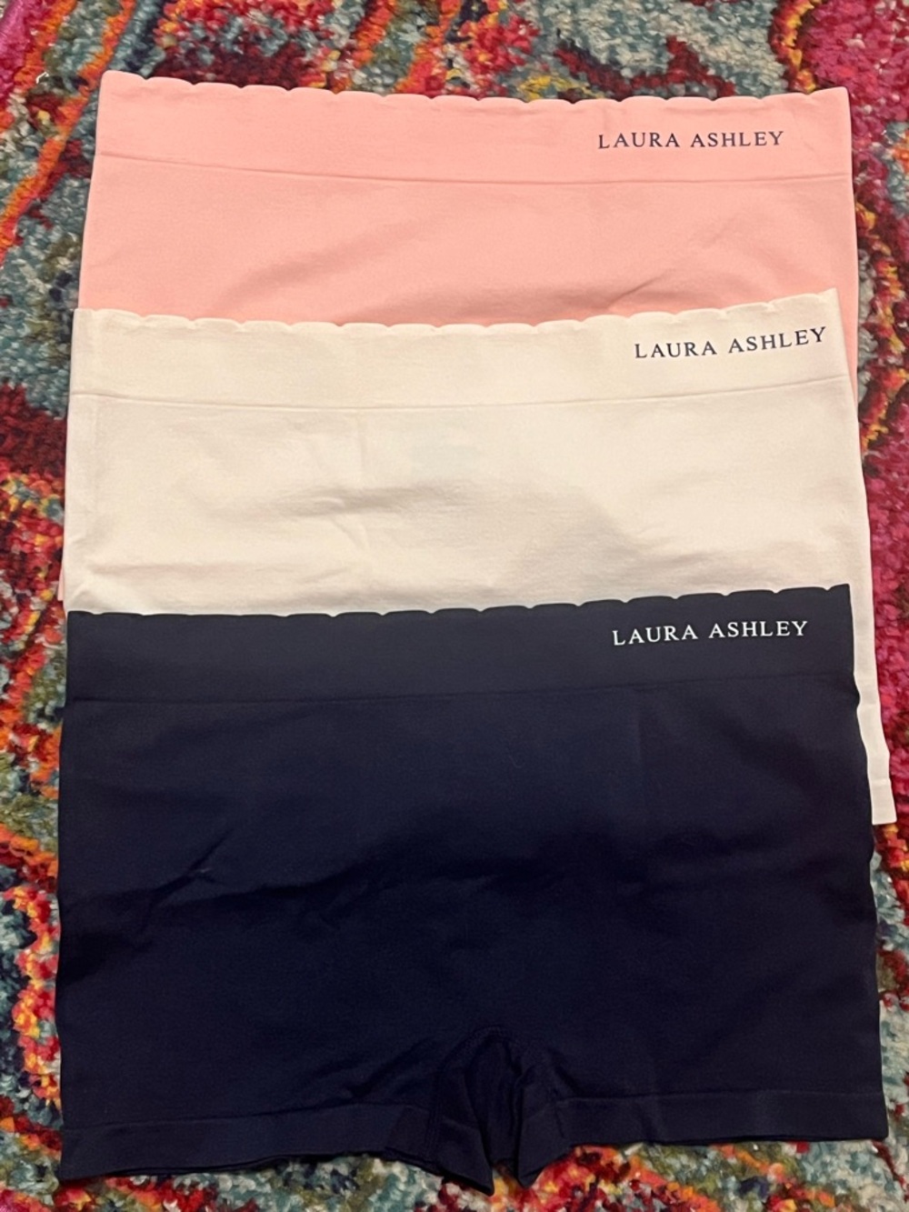 Laura Ashley Boyshort Set in Pink, White, Navy